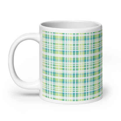 Criss + Cross - Thistle ceramic coffee mug - 20 oz - handle on left