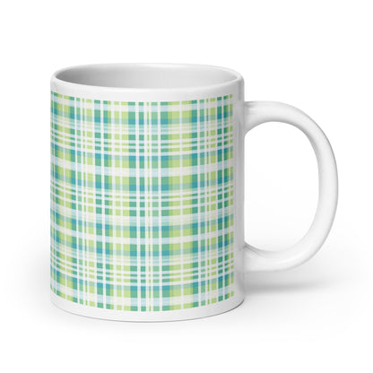 Criss + Cross - Thistle ceramic coffee mug - 20 oz - handle on right