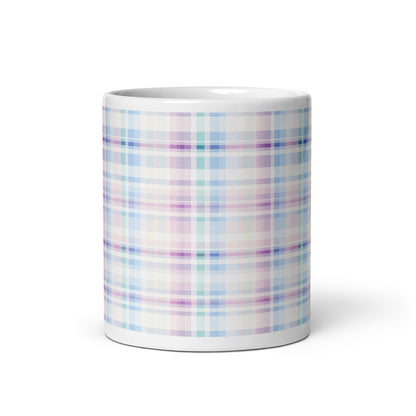 Criss + Cross - Wisteria ceramic coffee mug - 11 oz - front view