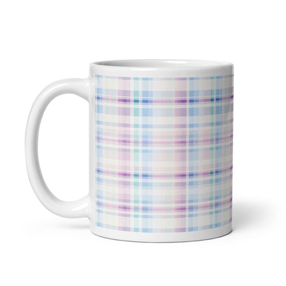 Criss + Cross - Wisteria ceramic coffee mug - 11 oz - handle on left