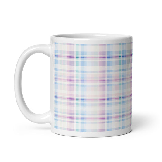 Criss + Cross - Wisteria ceramic coffee mug - 11 oz - handle on left