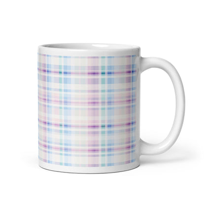 Criss + Cross - Wisteria ceramic coffee mug - 11 oz - handle on right