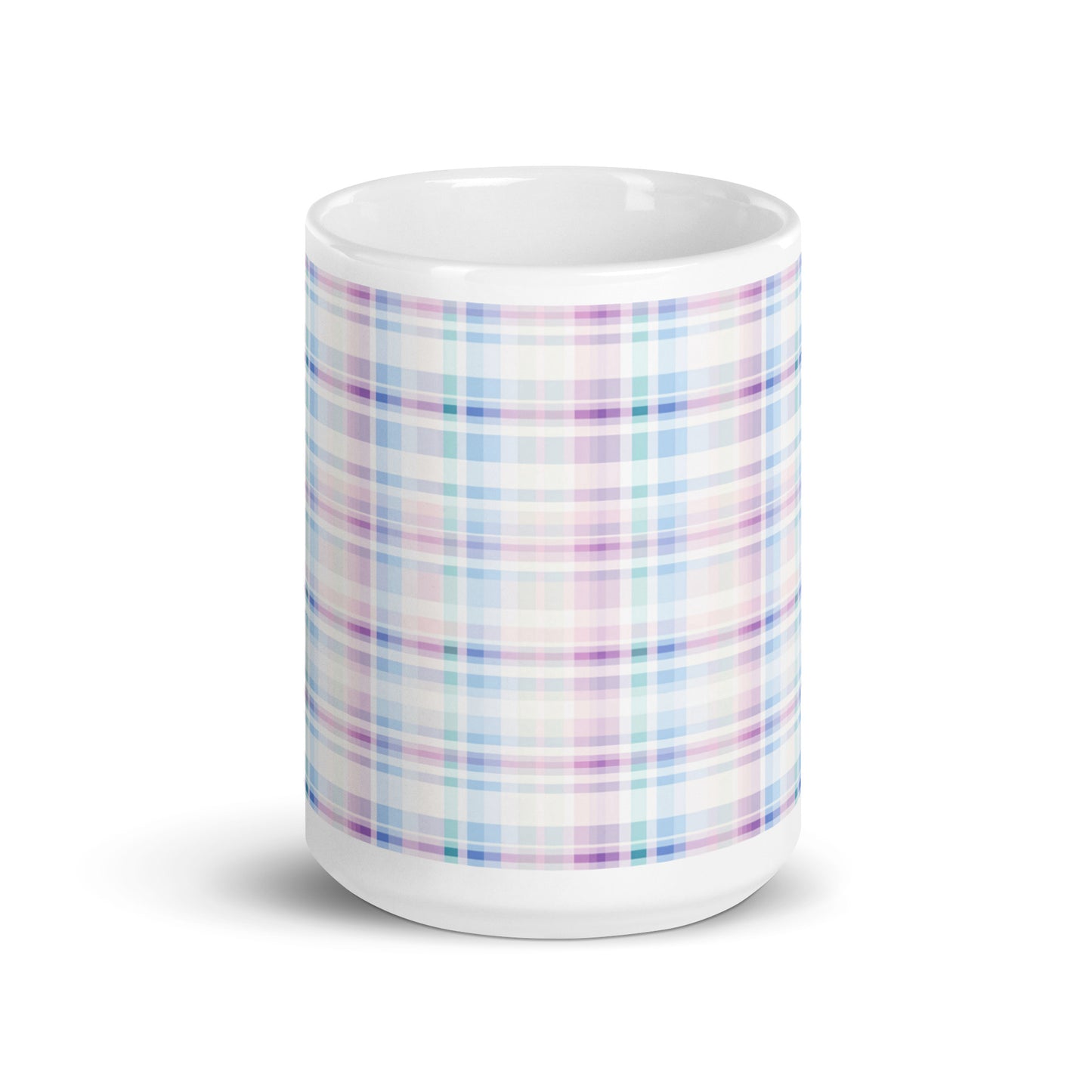 Criss + Cross - Wisteria ceramic coffee mug - 15 oz - front view