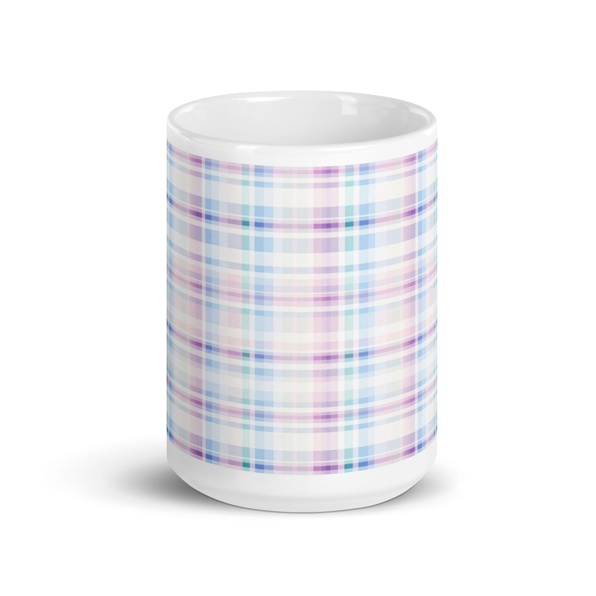 Criss + Cross - Wisteria ceramic coffee mug - 15 oz - front view