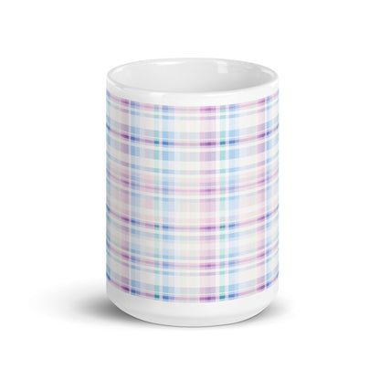 Criss + Cross - Wisteria ceramic coffee mug - 15 oz - front view
