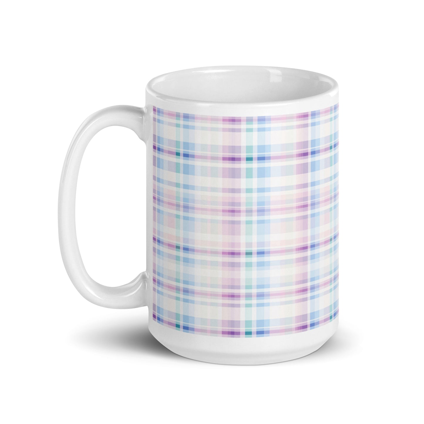 Criss + Cross - Wisteria ceramic coffee mug - 15 oz - handle on left