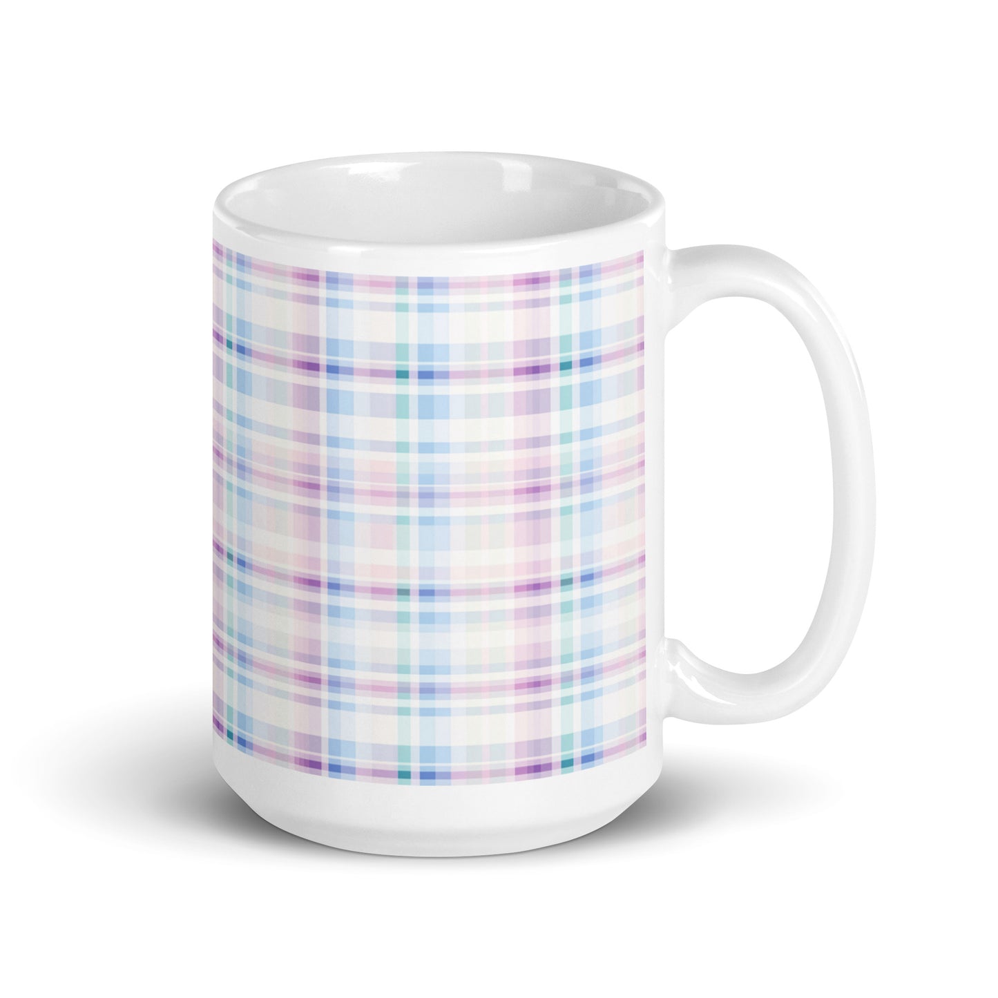 Criss + Cross - Wisteria ceramic coffee mug - 15 oz - handle on right