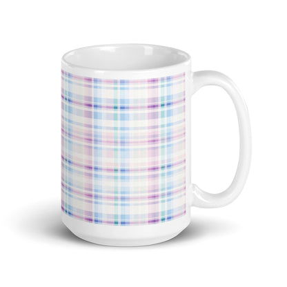 Criss + Cross - Wisteria ceramic coffee mug - 15 oz - handle on right