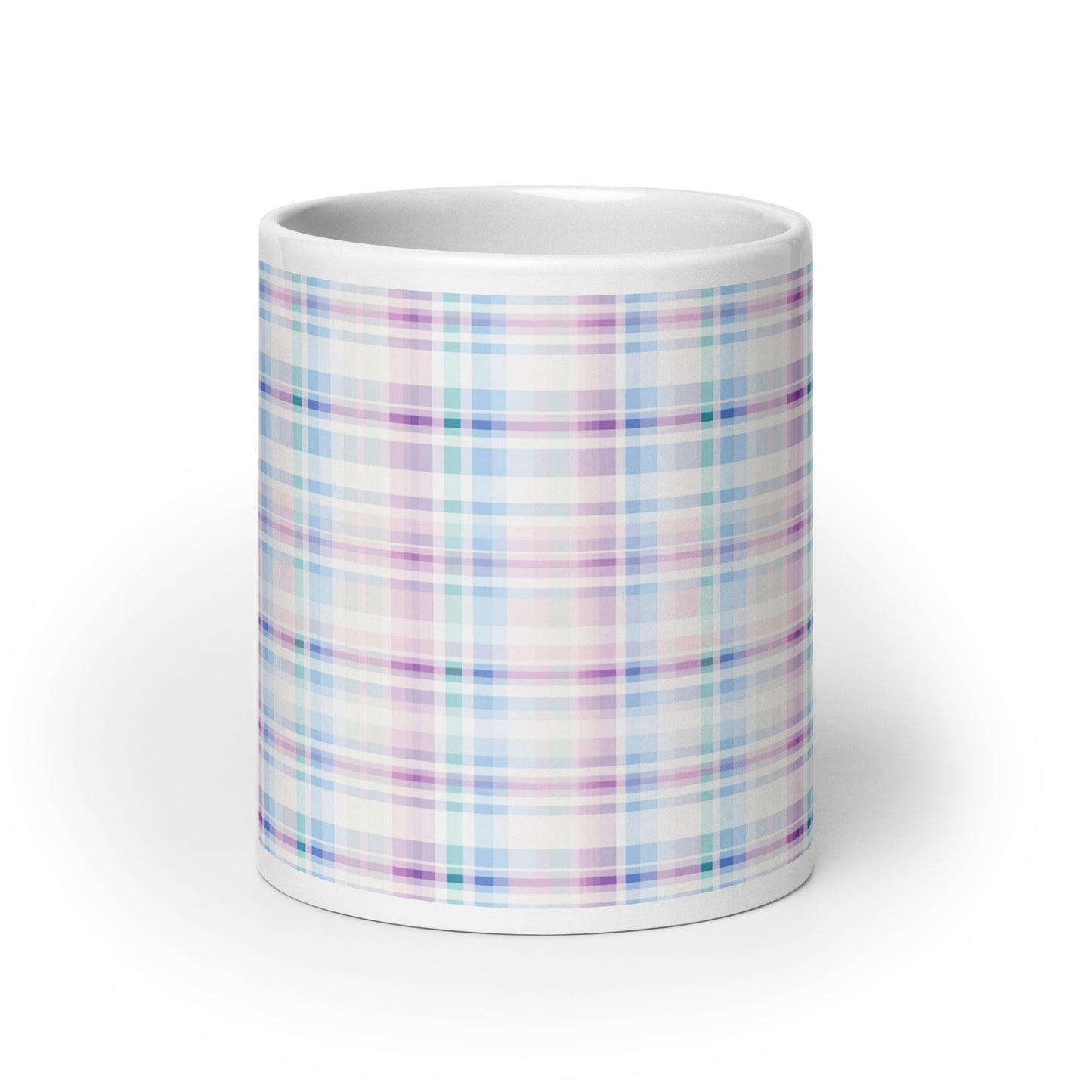 Criss + Cross - Wisteria ceramic coffee mug - 20 oz - front view