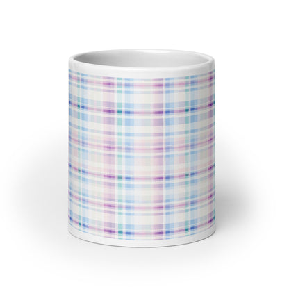 Criss + Cross - Wisteria ceramic coffee mug - 20 oz - front view