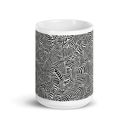 Current Frond ceramic coffee mug - 15 oz - front view