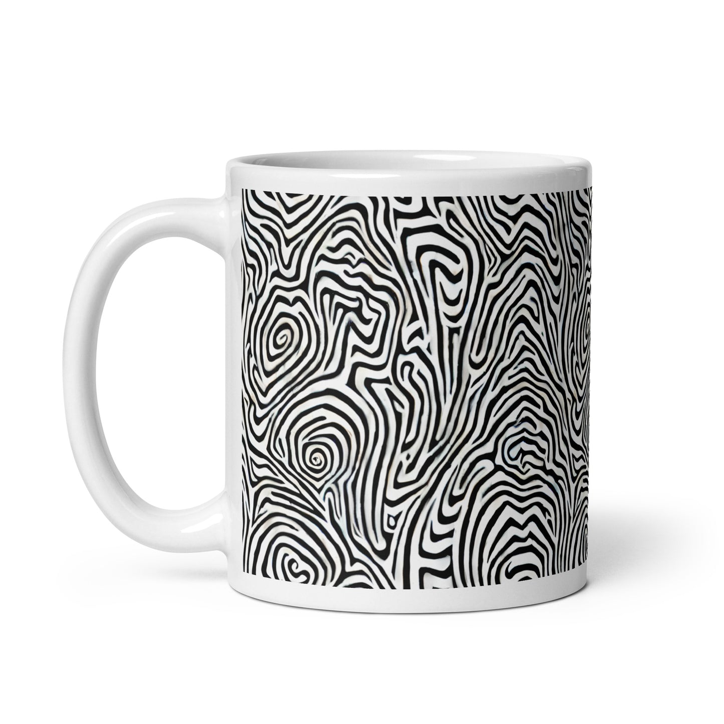 Current Swell ceramic coffee mug - 11 oz - handle on left