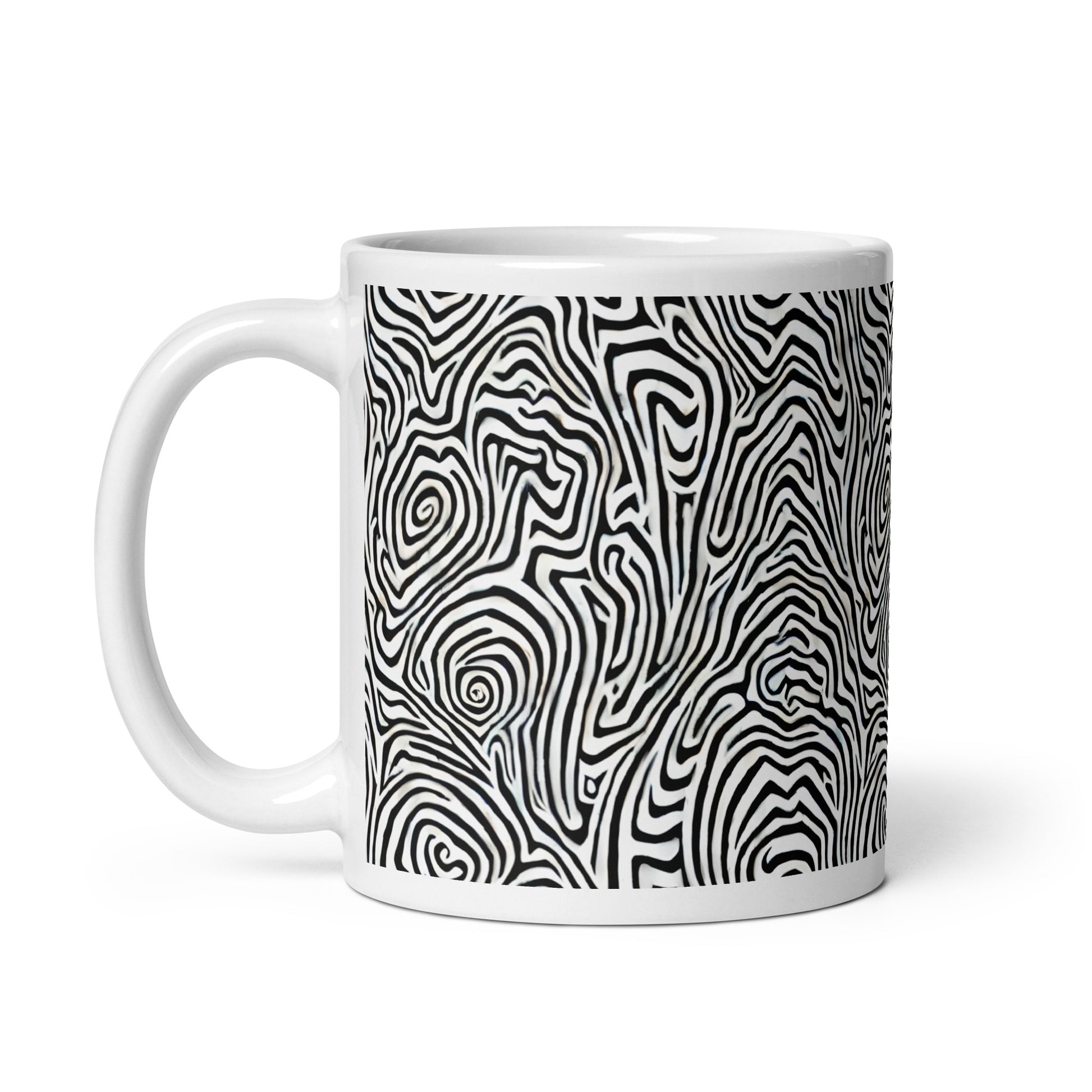 Current Swell ceramic coffee mug - 11 oz - handle on left