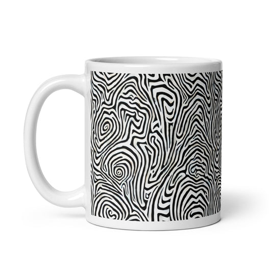 Current Swell ceramic coffee mug - 11 oz - handle on left