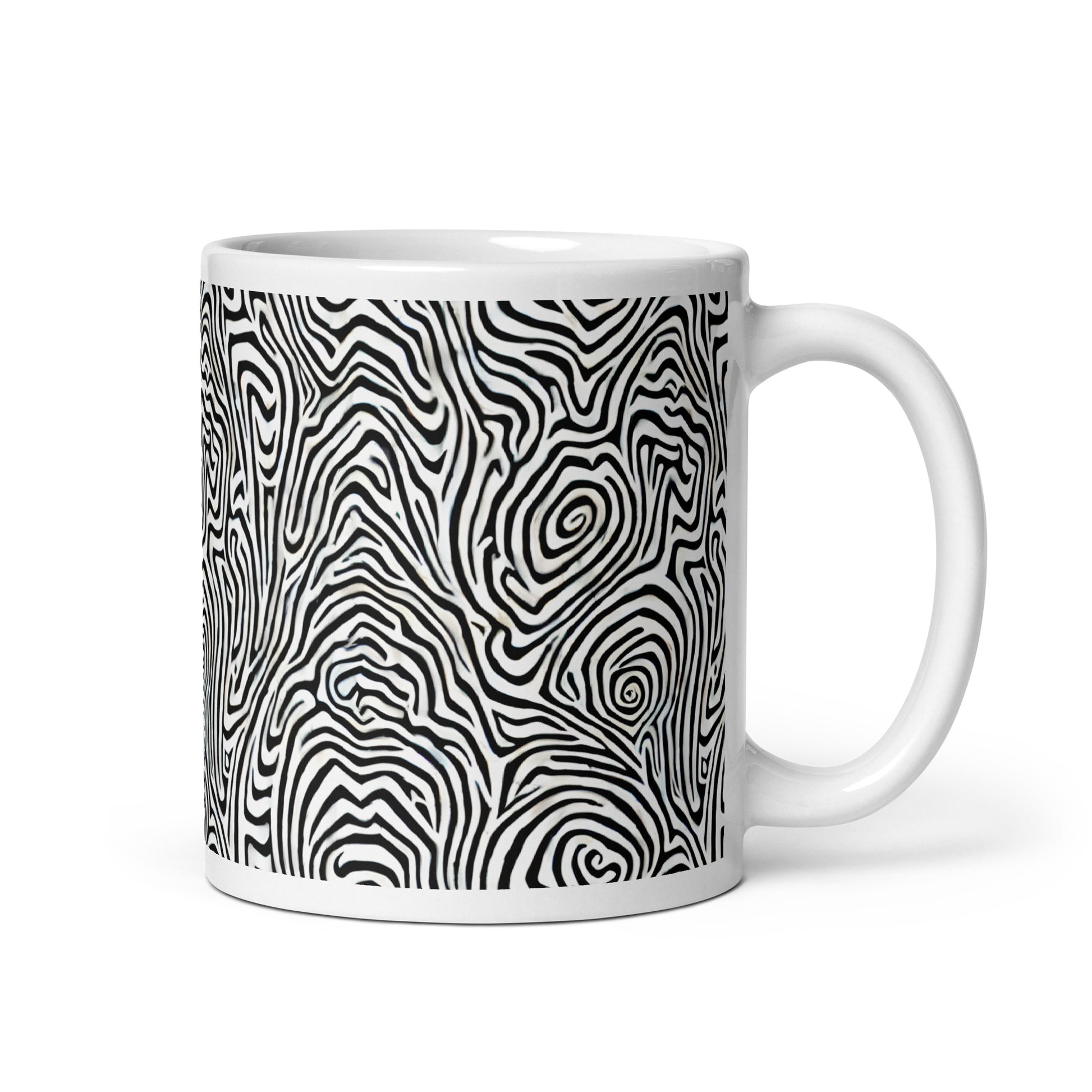 Current Swell ceramic coffee mug - 11 oz - handle on right