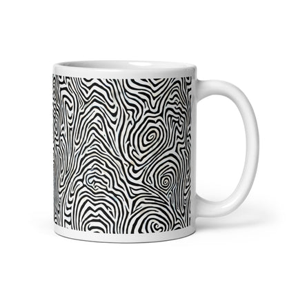 Current Swell ceramic coffee mug - 11 oz - handle on right