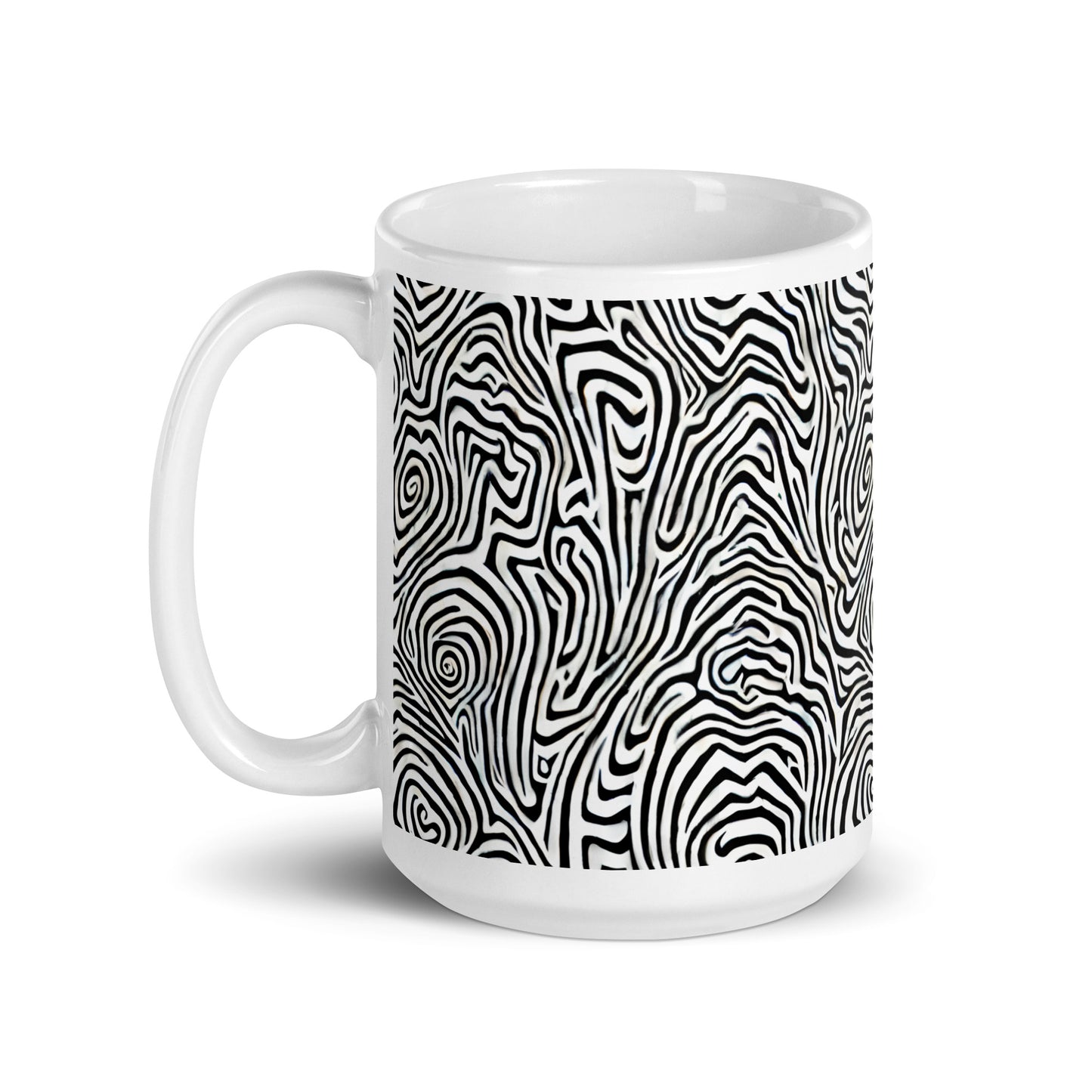 Current Swell ceramic coffee mug - 15 oz - handle on left