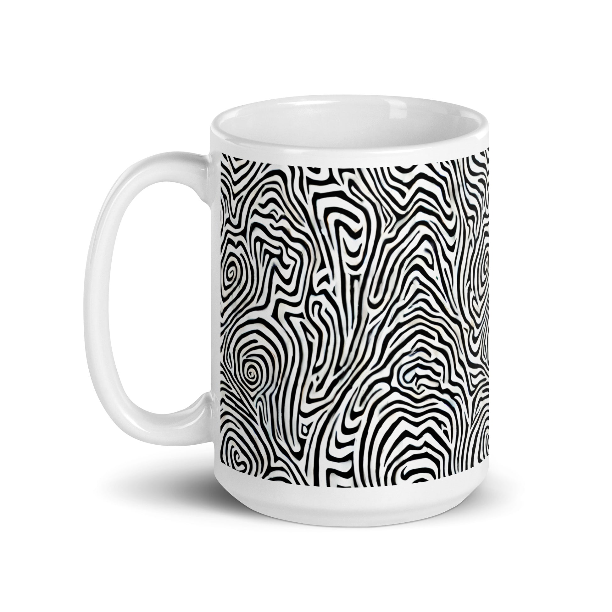 Current Swell ceramic coffee mug - 15 oz - handle on left