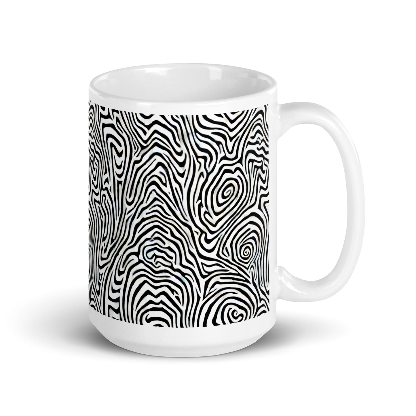 Current Swell ceramic coffee mug - 15 oz - handle on right