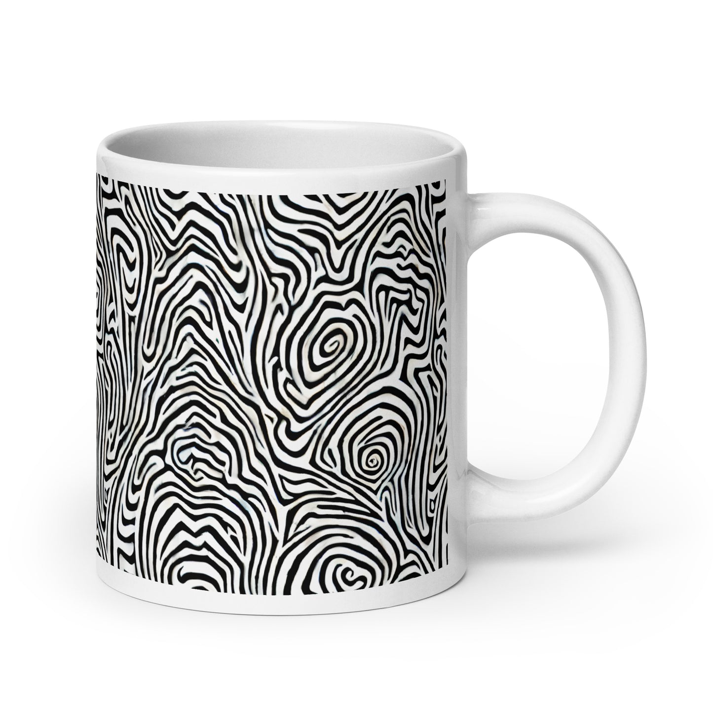 Current Swell ceramic coffee mug - 20 oz - handle on right
