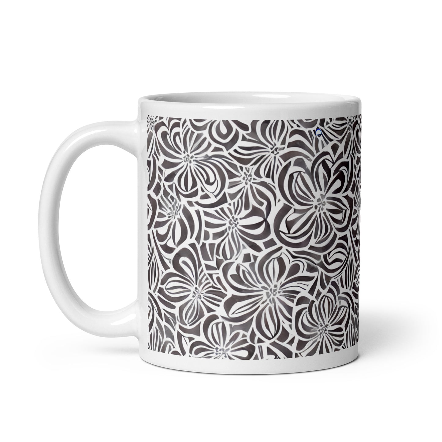 Current Whorl ceramic coffee mug - 11 oz - handle on left