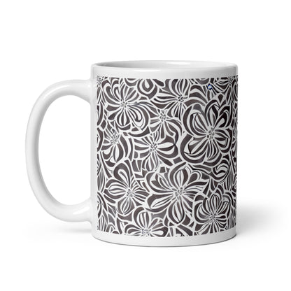 Current Whorl ceramic coffee mug - 11 oz - handle on left
