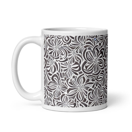 Current Whorl ceramic coffee mug - 11 oz - handle on left