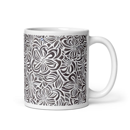 Current Whorl ceramic coffee mug - 11 oz - handle on right