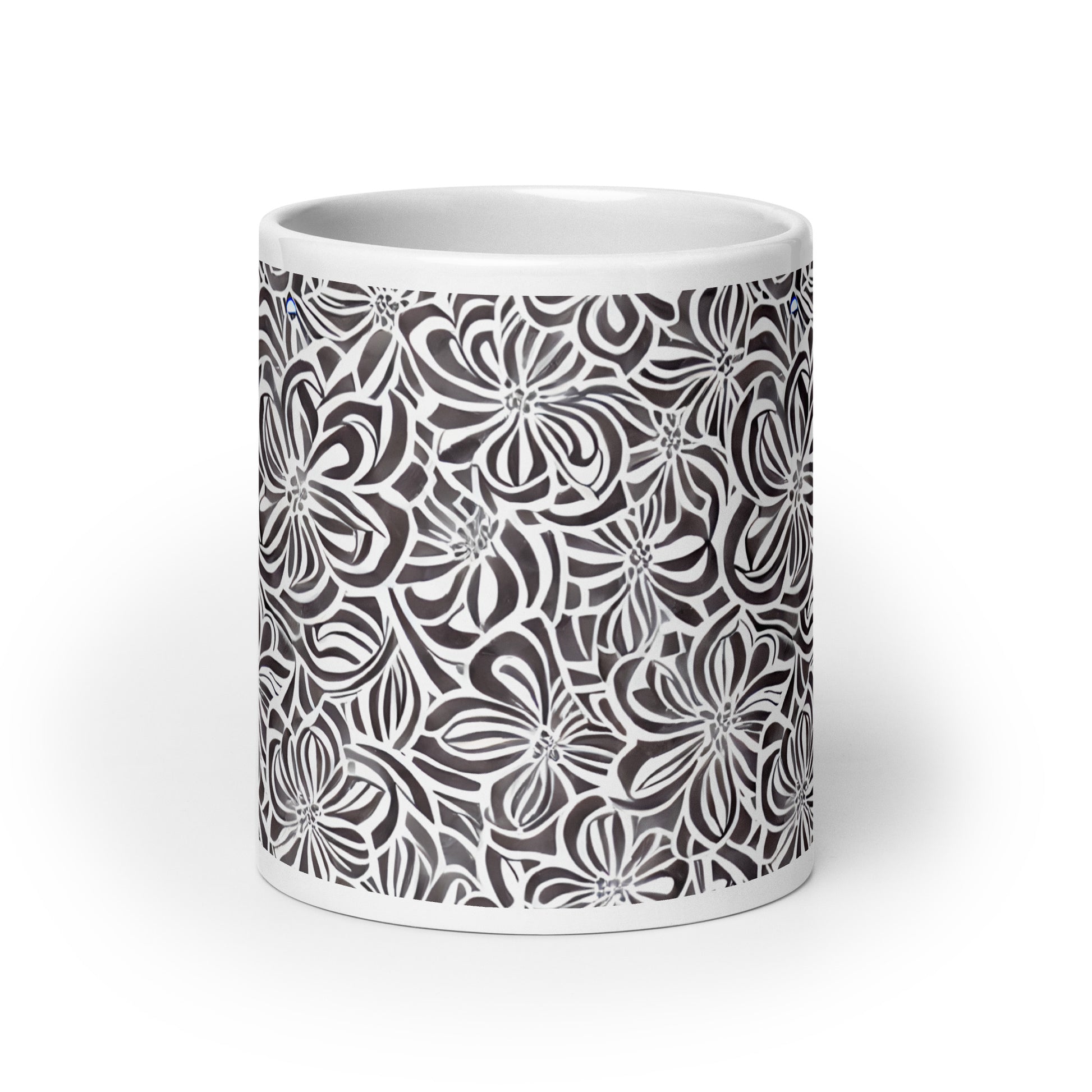 Current Whorl ceramic coffee mug - 20 oz - front view