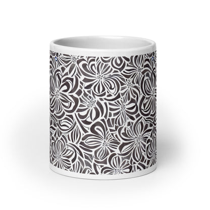 Current Whorl ceramic coffee mug - 20 oz - front view