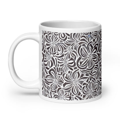 Current Whorl ceramic coffee mug - 20 oz - handle on left