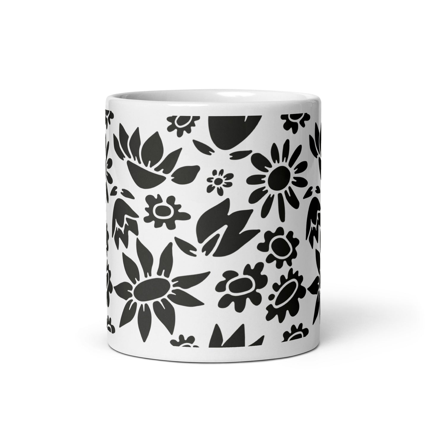 Découpage ceramic coffee mug - 11oz - front view