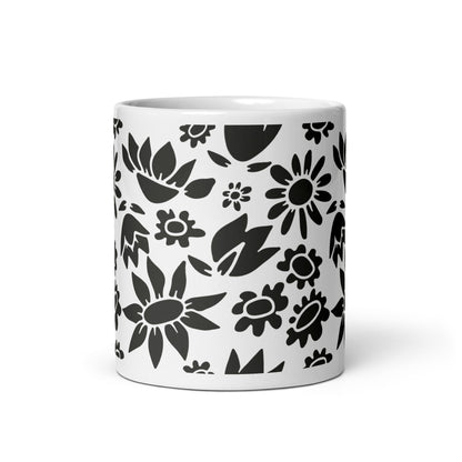Découpage ceramic coffee mug - 11oz - front view