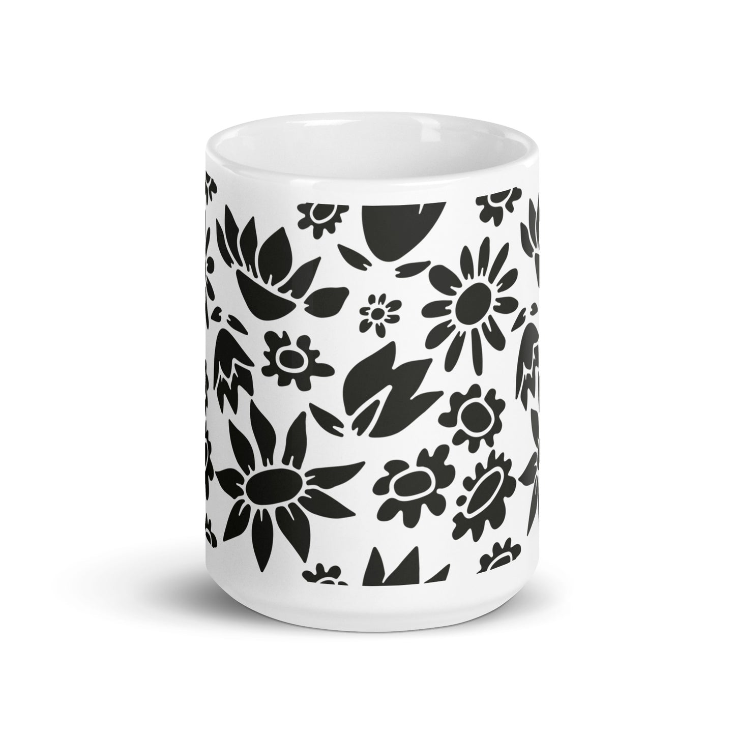 Découpage ceramic coffee mug - 15oz - front view