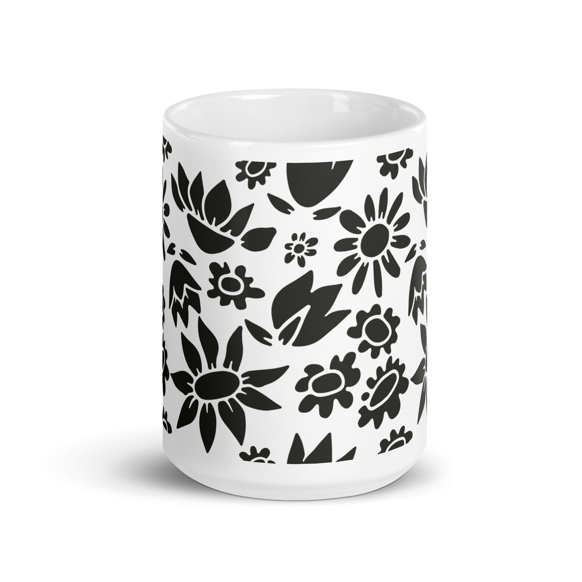 Découpage ceramic coffee mug - 15oz - front view