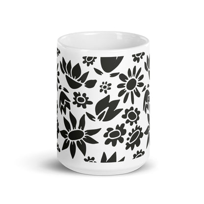 Découpage ceramic coffee mug - 15oz - front view