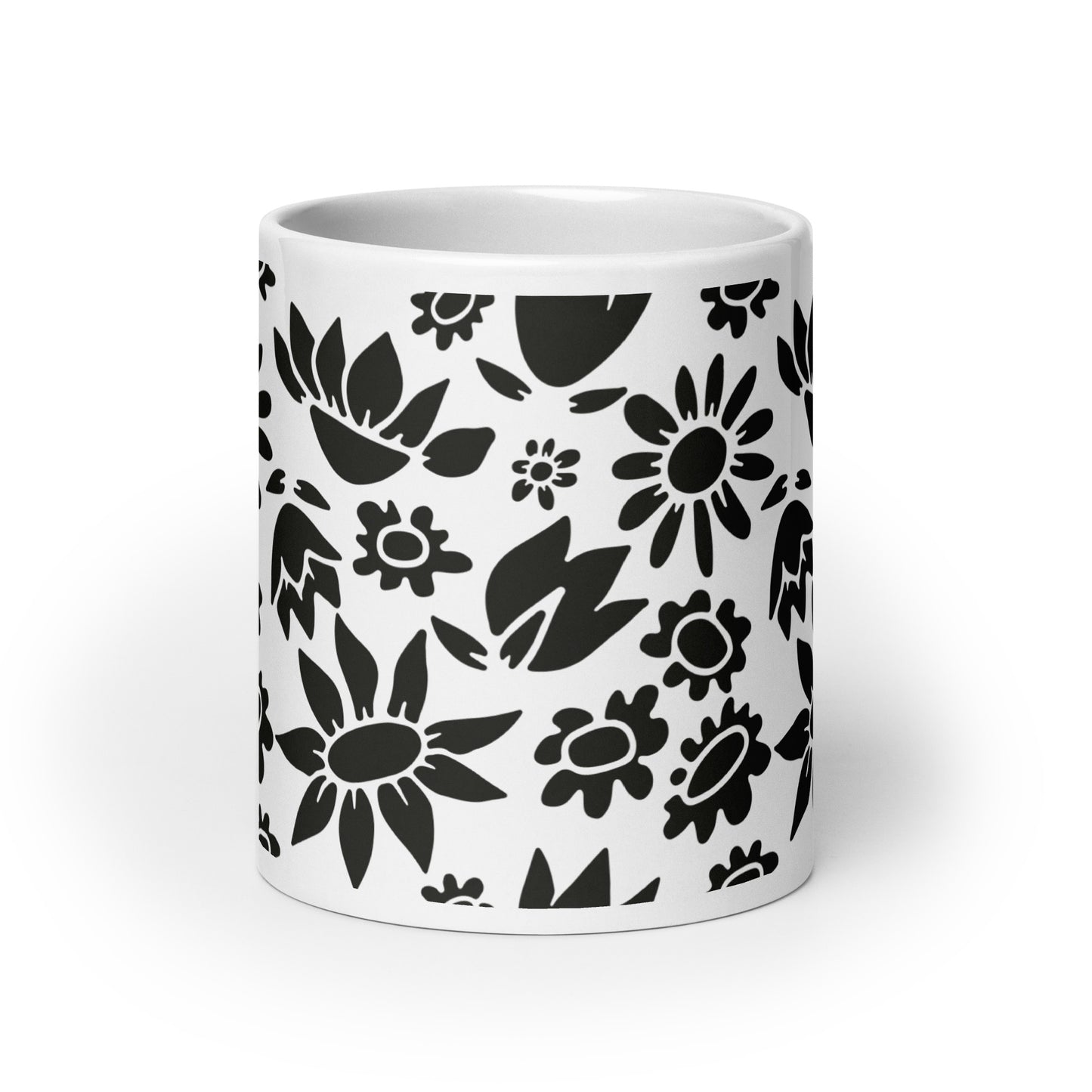 Découpage ceramic coffee mug - 20oz - front view