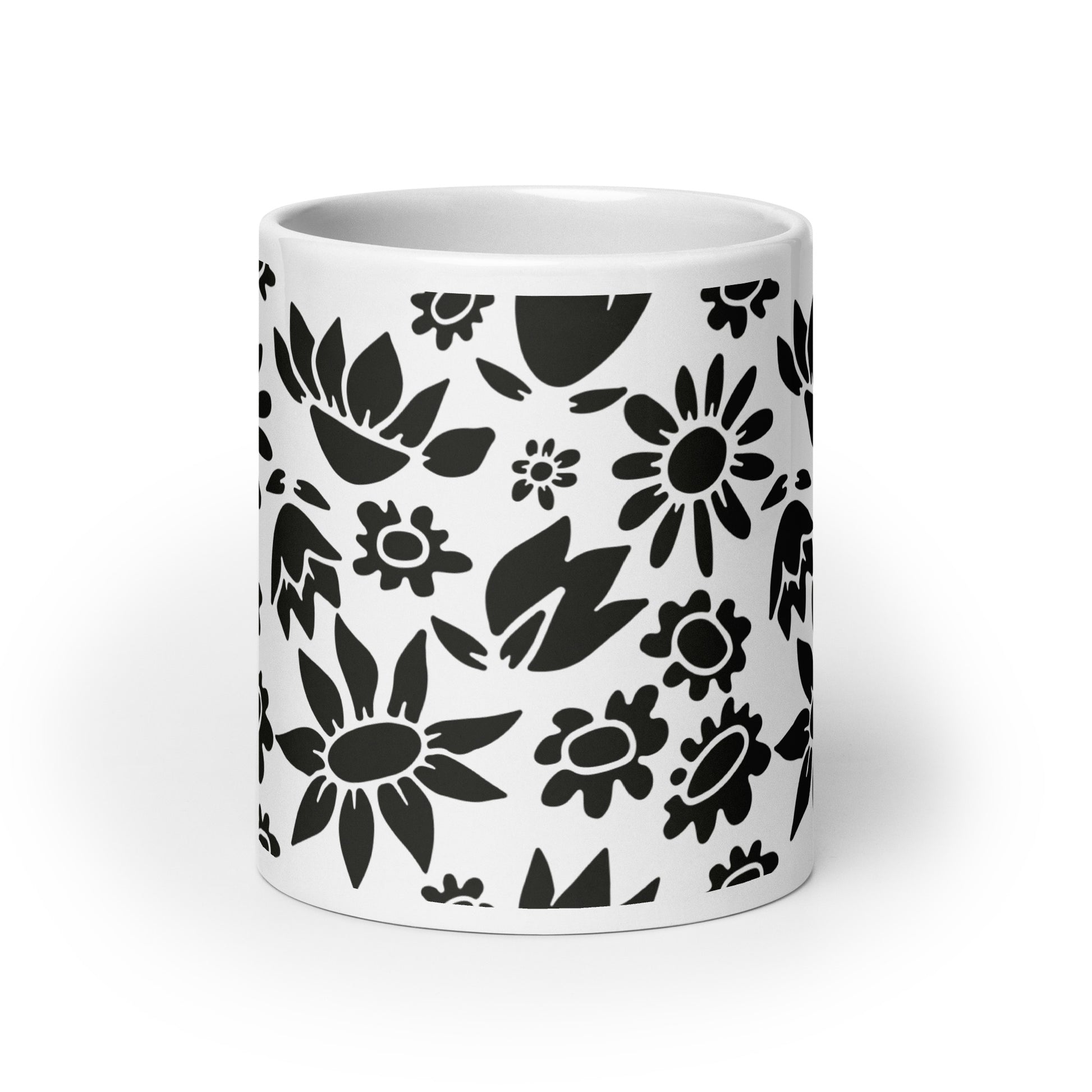 Découpage ceramic coffee mug - 20oz - front view