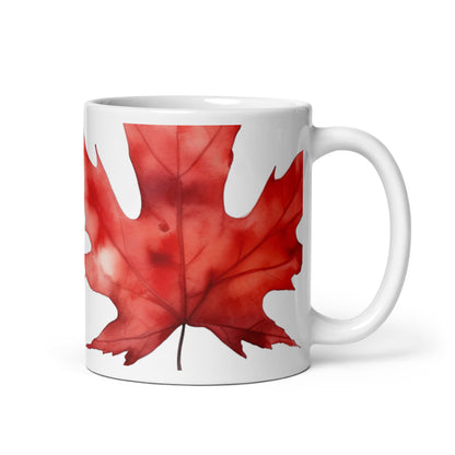 Dominion — Scarlet ceramic coffee mug - 11oz - handle on right