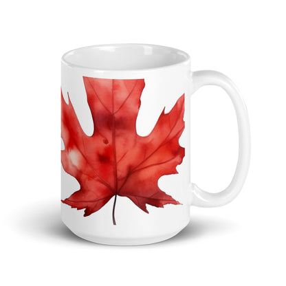 Dominion — Scarlet ceramic coffee mug - 15oz - handle on right