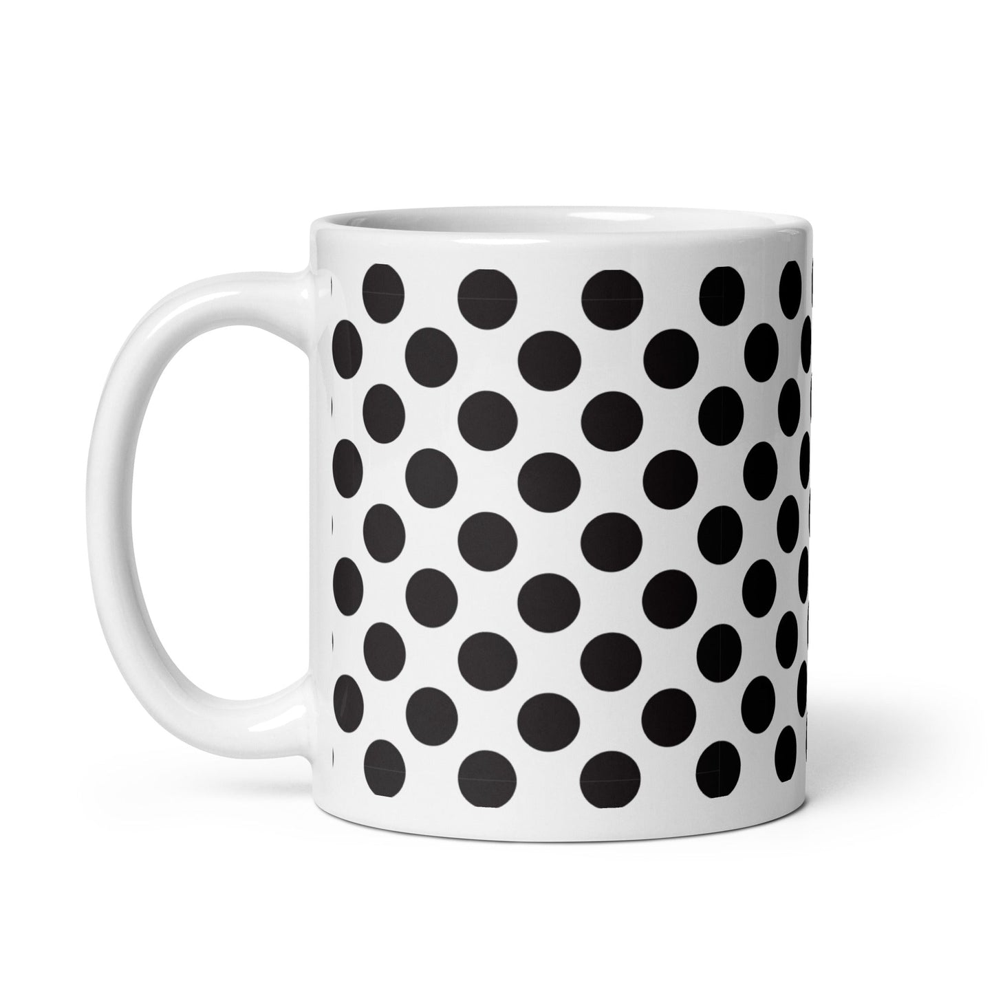 Dottie — Pebble ceramic mug by Maude Mugs — hand-painted watercolour pebble dot pattern