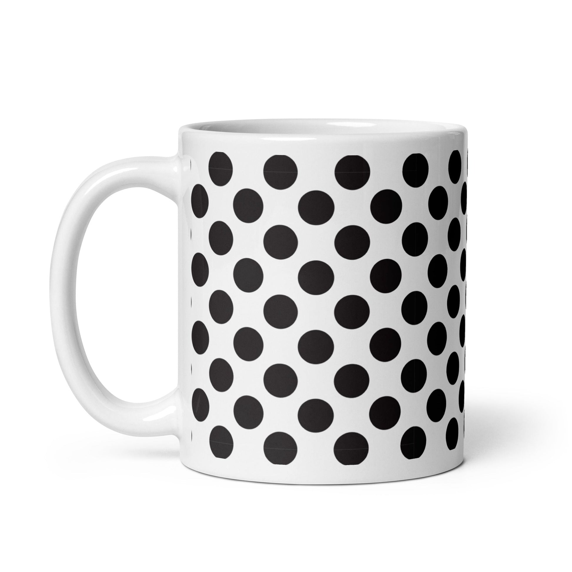 Dottie — Pebble ceramic mug by Maude Mugs — hand-painted watercolour pebble dot pattern