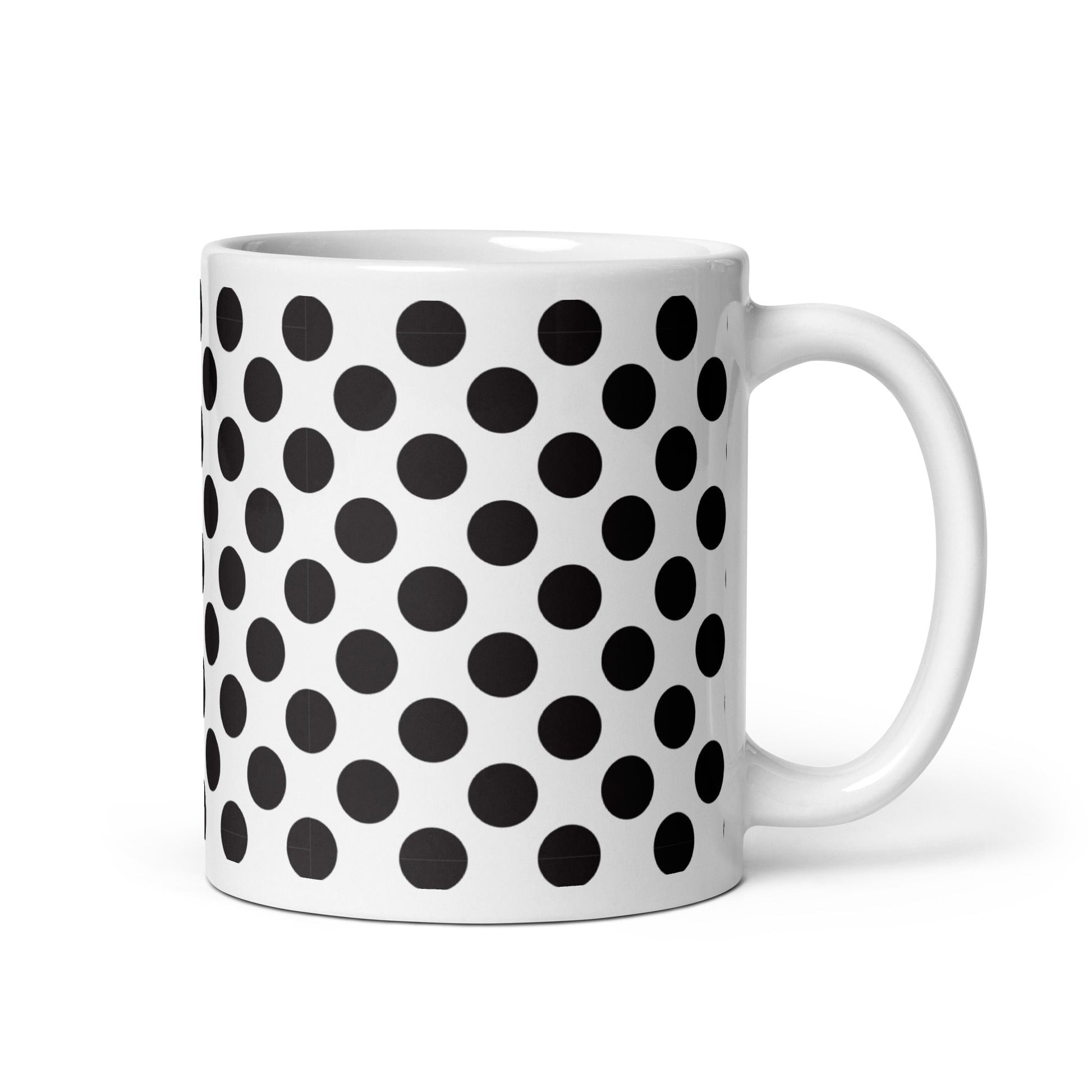 Dottie — Pebble ceramic mug by Maude Mugs — hand-painted watercolour pebble dot pattern