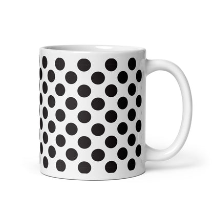 Dottie — Pebble ceramic mug by Maude Mugs — hand-painted watercolour pebble dot pattern