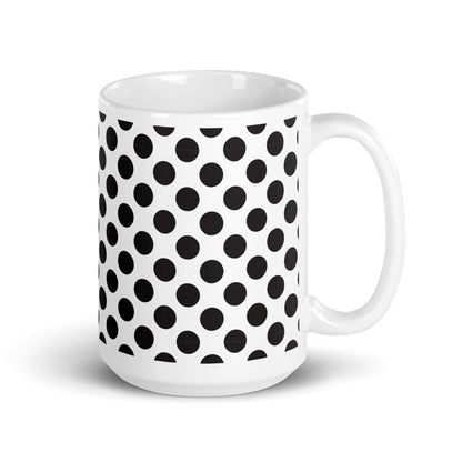 Dottie — Pebble ceramic mug by Maude Mugs — hand-painted watercolour pebble dot pattern