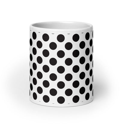 Dottie — Pebble ceramic mug by Maude Mugs — hand-painted watercolour pebble dot pattern