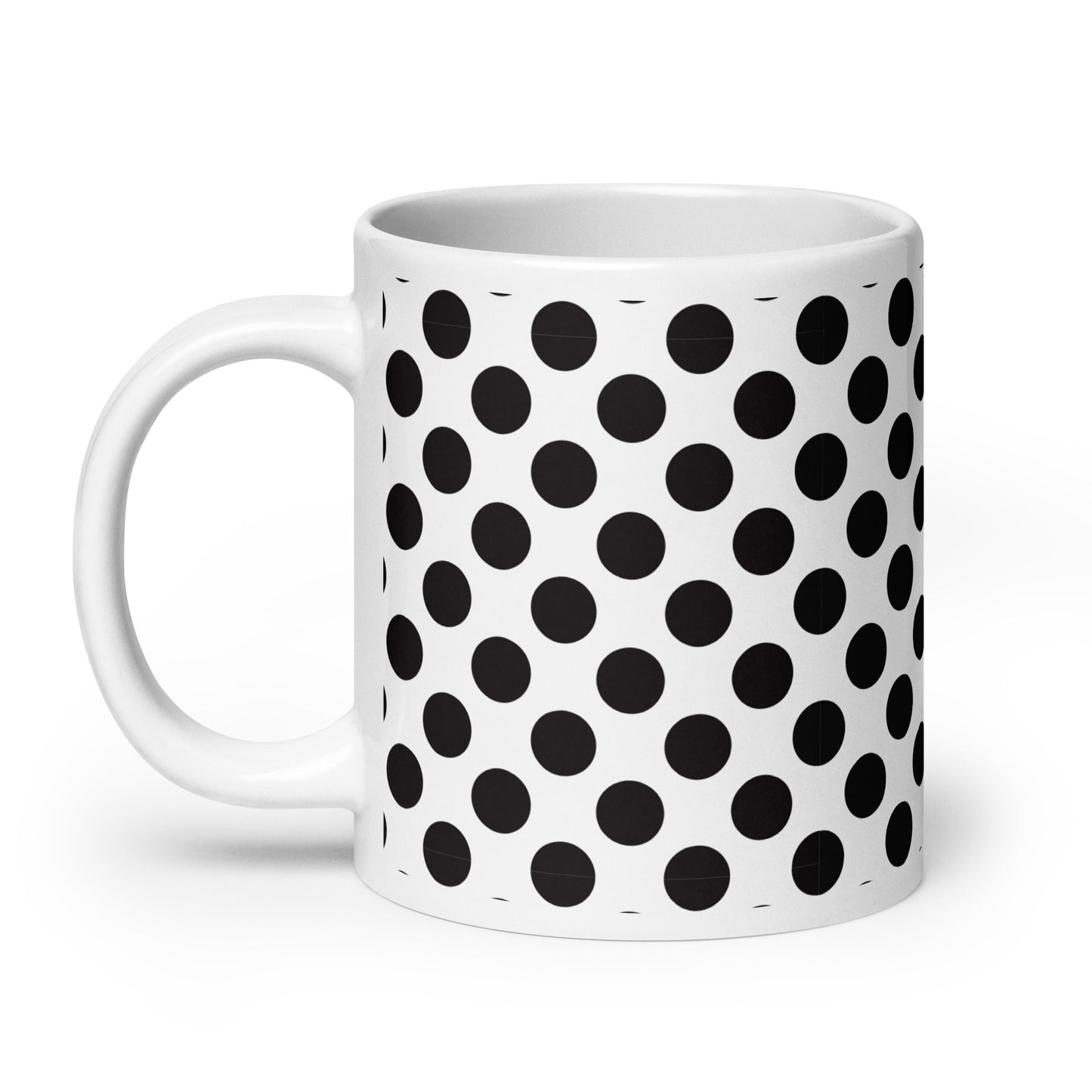 Dottie — Pebble ceramic mug by Maude Mugs — hand-painted watercolour pebble dot pattern