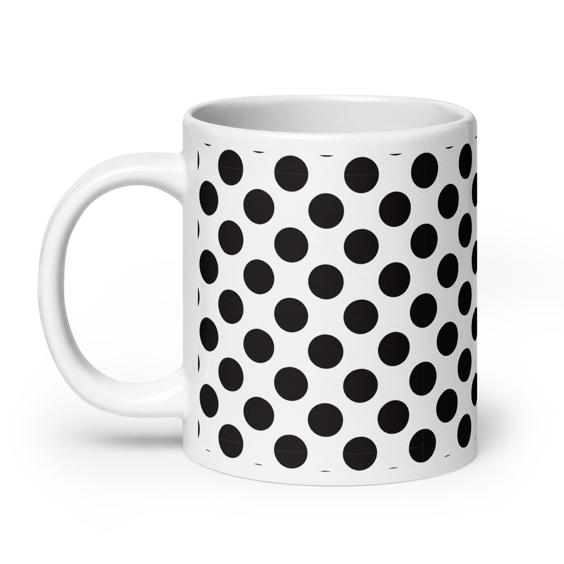 Dottie — Pebble ceramic mug by Maude Mugs — hand-painted watercolour pebble dot pattern