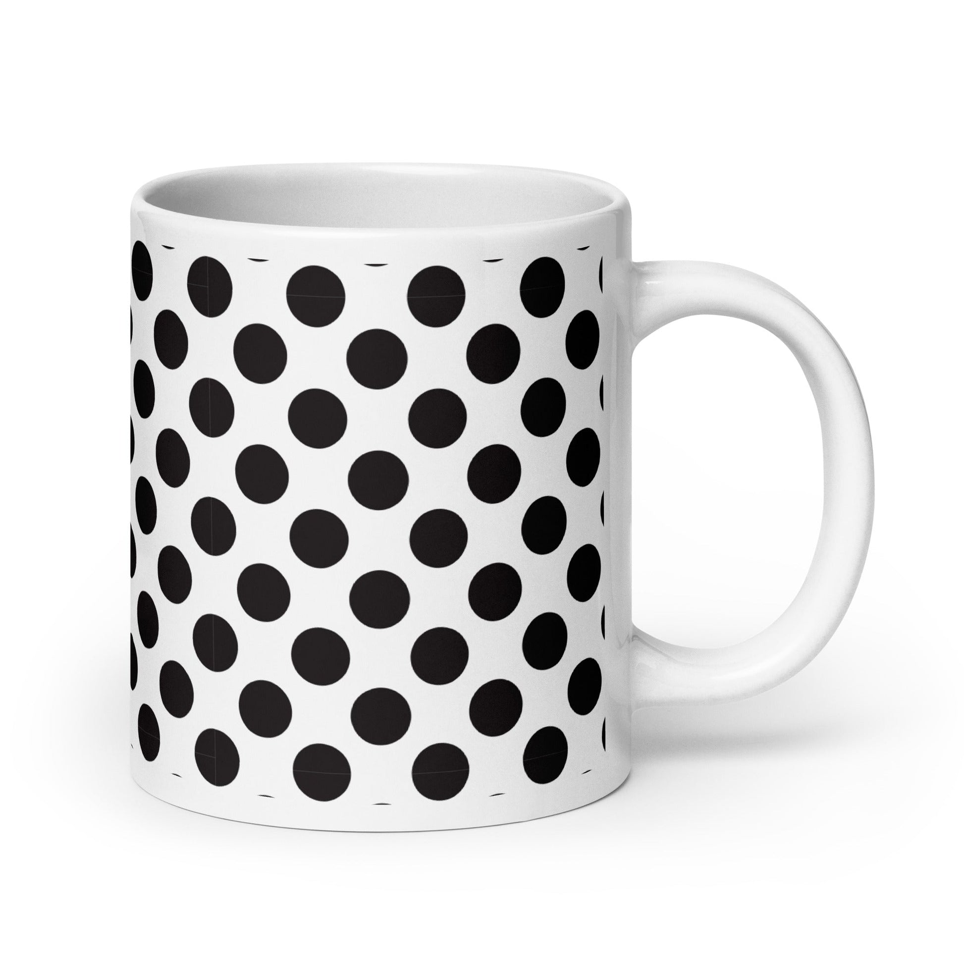 Dottie — Pebble ceramic mug by Maude Mugs — hand-painted watercolour pebble dot pattern