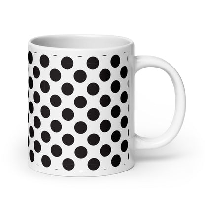 Dottie — Pebble ceramic mug by Maude Mugs — hand-painted watercolour pebble dot pattern